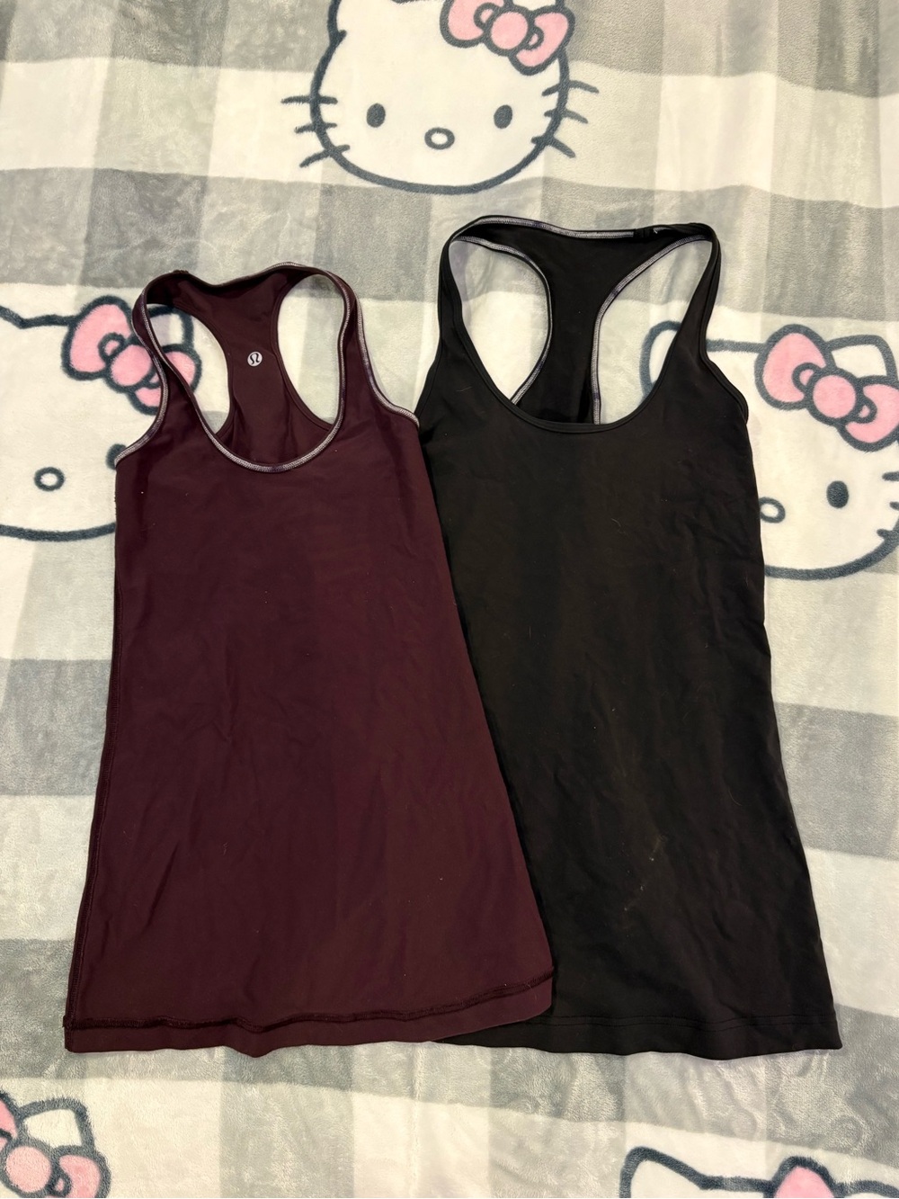 Lululemon Racerback Tank Tops Bundle Black & Burgundy